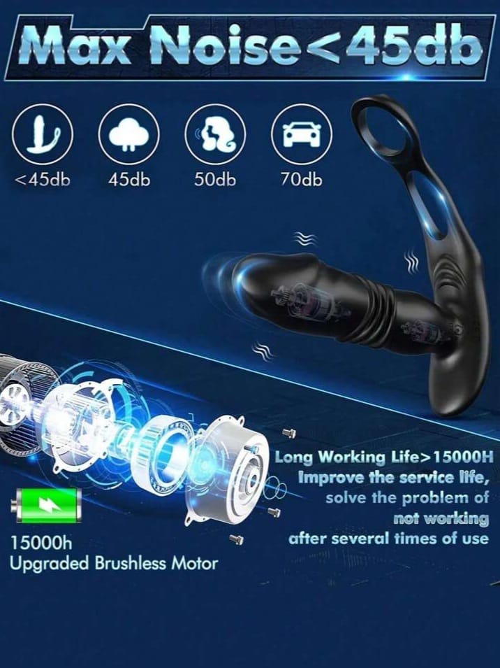 plug anal de conejita Remote Control Thrusting Anal Vibrator Butt Plug